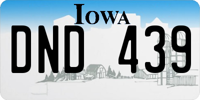 IA license plate DND439