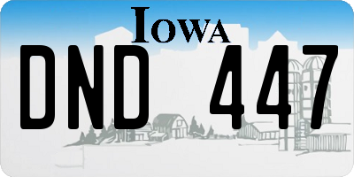 IA license plate DND447