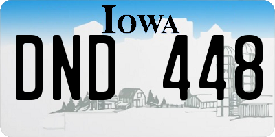 IA license plate DND448