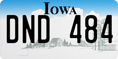 IA license plate DND484