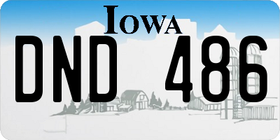 IA license plate DND486