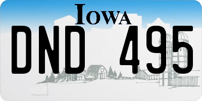 IA license plate DND495