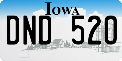 IA license plate DND520