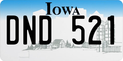 IA license plate DND521