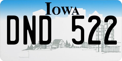 IA license plate DND522