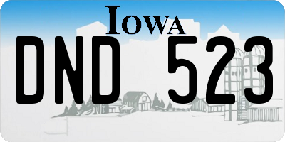 IA license plate DND523
