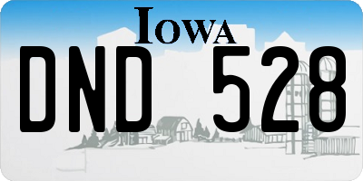 IA license plate DND528