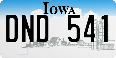IA license plate DND541