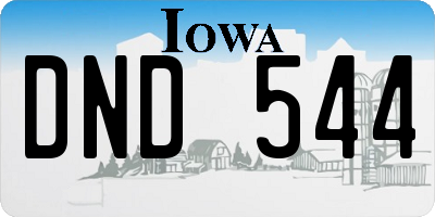 IA license plate DND544