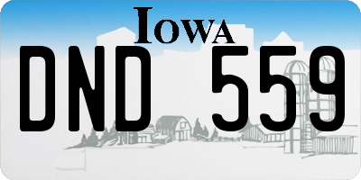 IA license plate DND559