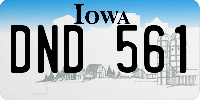 IA license plate DND561
