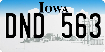 IA license plate DND563