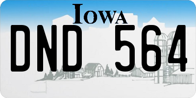 IA license plate DND564