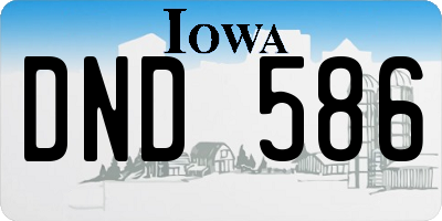 IA license plate DND586