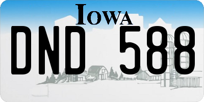 IA license plate DND588