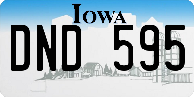 IA license plate DND595