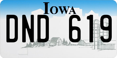 IA license plate DND619