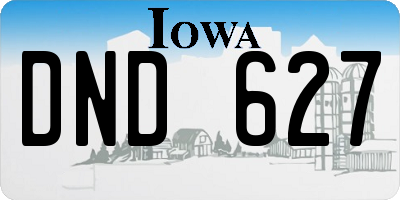 IA license plate DND627