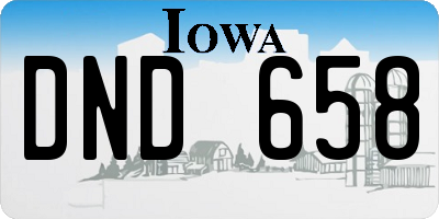 IA license plate DND658