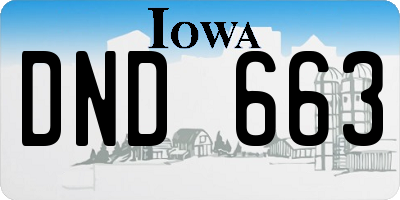 IA license plate DND663