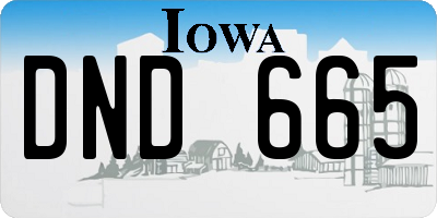 IA license plate DND665