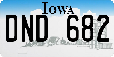 IA license plate DND682