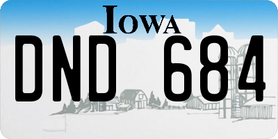 IA license plate DND684