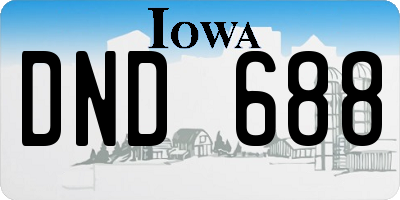 IA license plate DND688