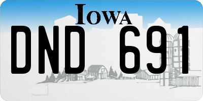 IA license plate DND691