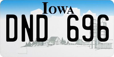 IA license plate DND696