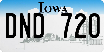 IA license plate DND720