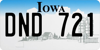 IA license plate DND721