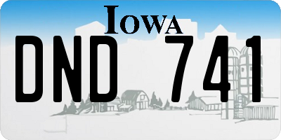 IA license plate DND741