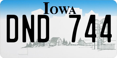 IA license plate DND744