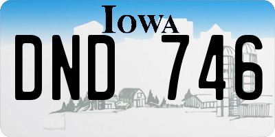IA license plate DND746