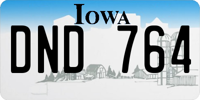 IA license plate DND764