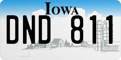 IA license plate DND811