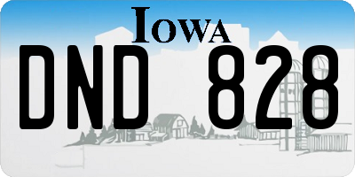 IA license plate DND828