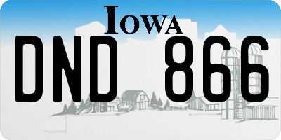 IA license plate DND866