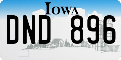 IA license plate DND896