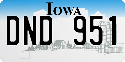 IA license plate DND951