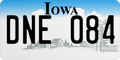 IA license plate DNE084