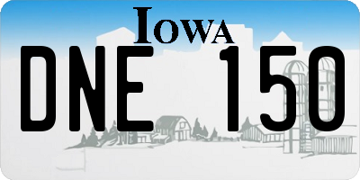 IA license plate DNE150