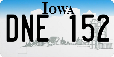 IA license plate DNE152