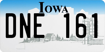 IA license plate DNE161