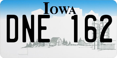 IA license plate DNE162