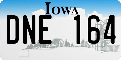 IA license plate DNE164