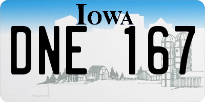 IA license plate DNE167