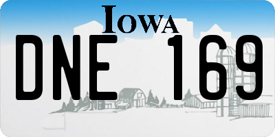 IA license plate DNE169