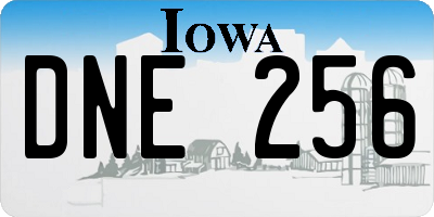 IA license plate DNE256
